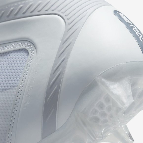 New Nike Alpha Huarache 8 Elite Lacrosse Cleats White/Grey CW4440-110 - Picture 8 of 9